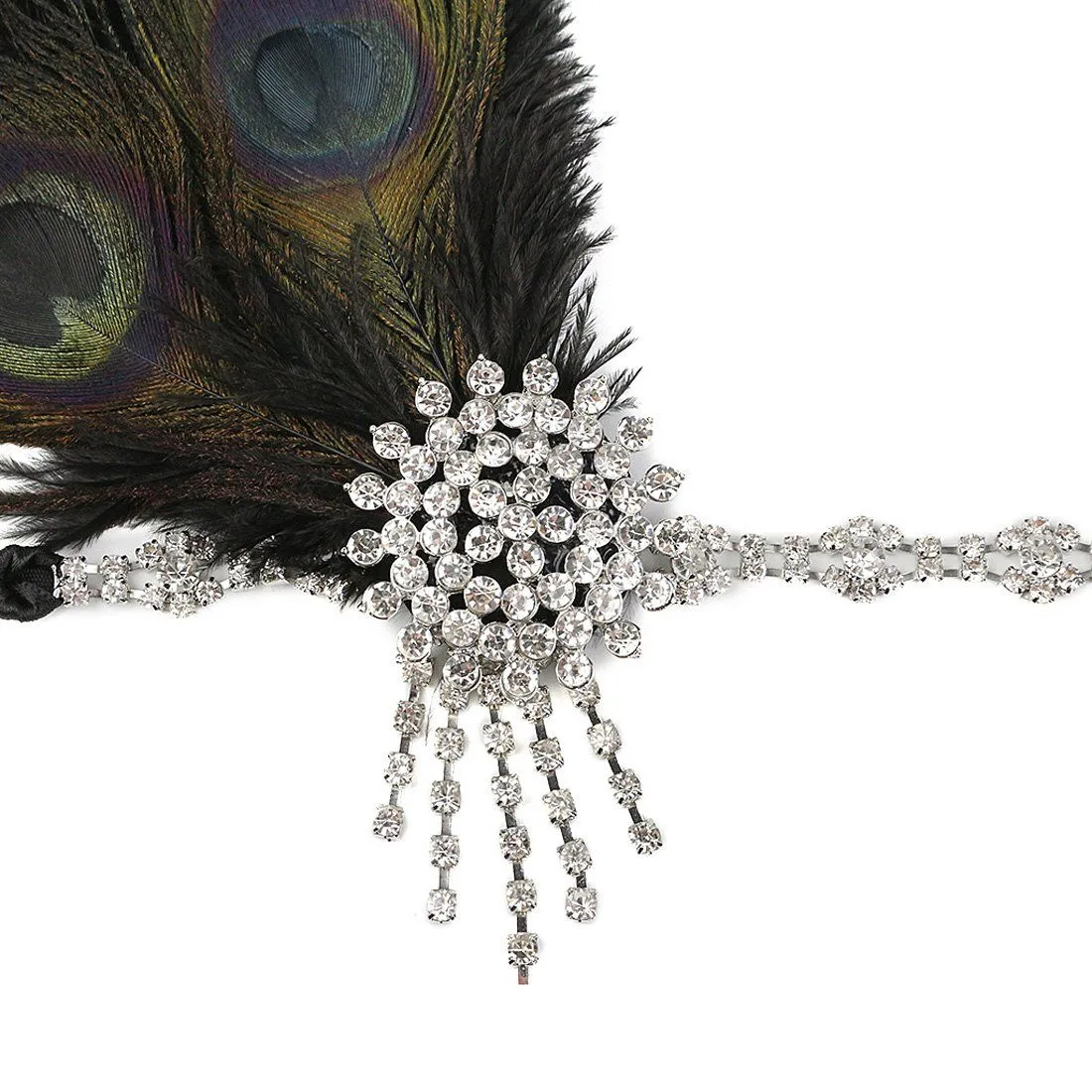 1920s Flapper Headband Vintage Peacock Headpiece|JaosWish