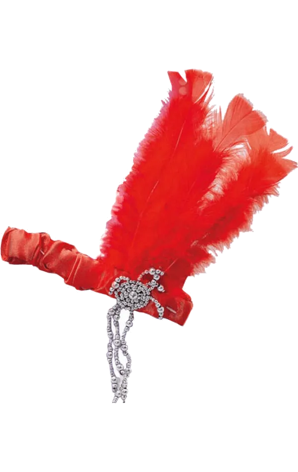 1920s Red Flapper Headband