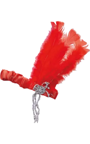 1920s Red Flapper Headband