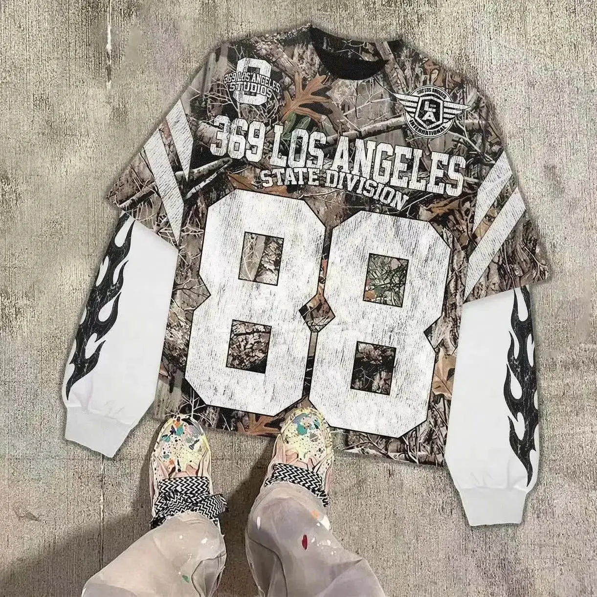 2000s Hot Summer Sports Shirt Men's Harajuku Street Oversized Pattern Shirt Sweatshirt Gothic American Couple Hoodie Clothing