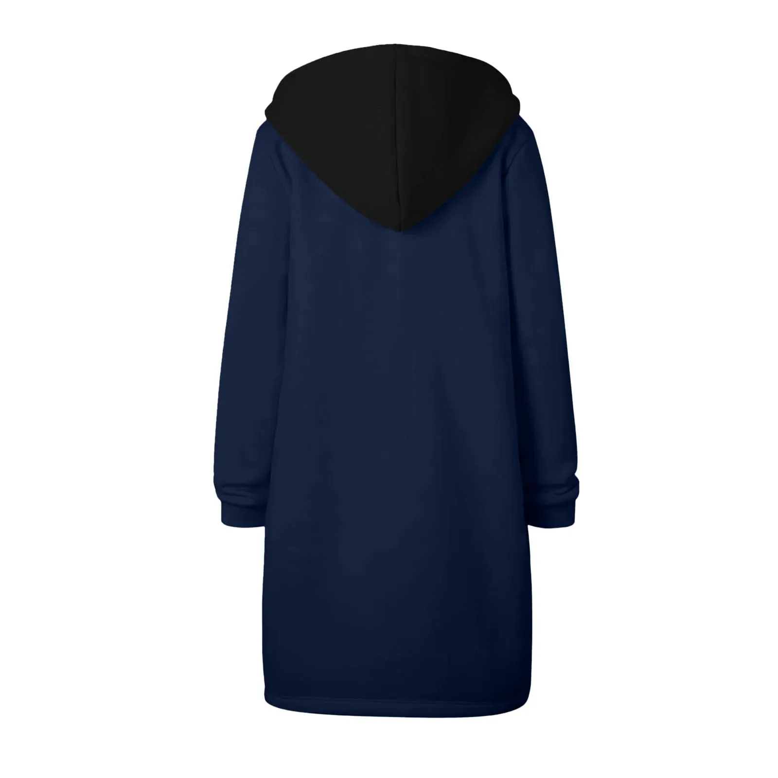 2023 Autumn Casual Women Long Jackets Zip Up Hoodies Sweatshirt Coat Outerwear Hooded Jacket Winter Pockets Outwear Tops Jaqueta