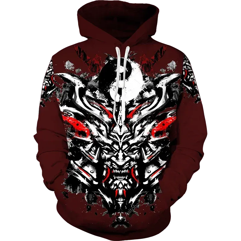 2024 Anime Hoodie 3d Japanese Samurai Sweatshirt Men/Women Fashion Black Hoodies Pullover Autumn And Winter Men's Clothing Tops