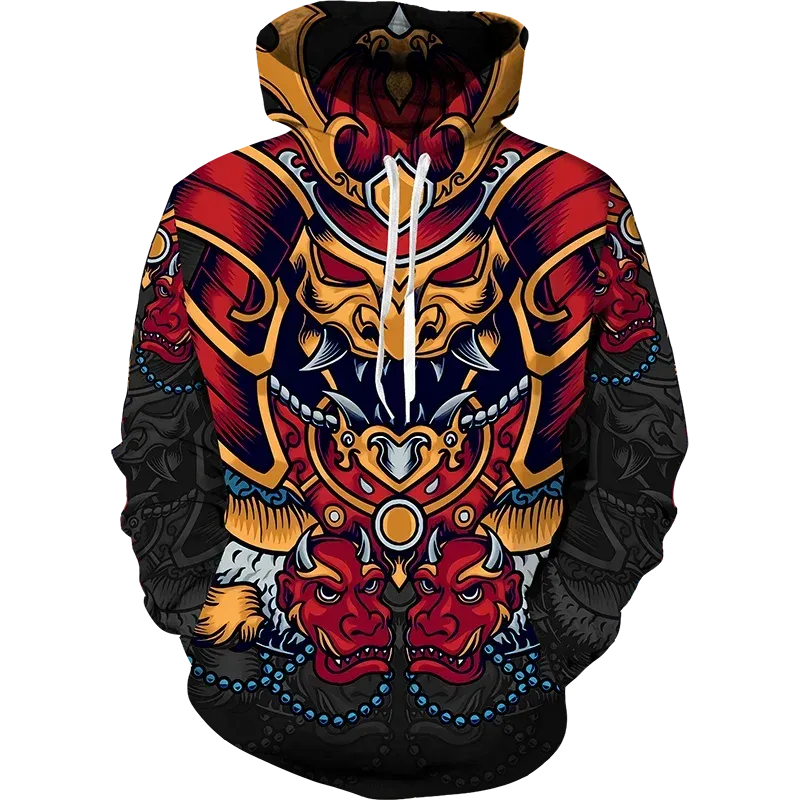 2024 Anime Hoodie 3d Japanese Samurai Sweatshirt Men/Women Fashion Black Hoodies Pullover Autumn And Winter Men's Clothing Tops
