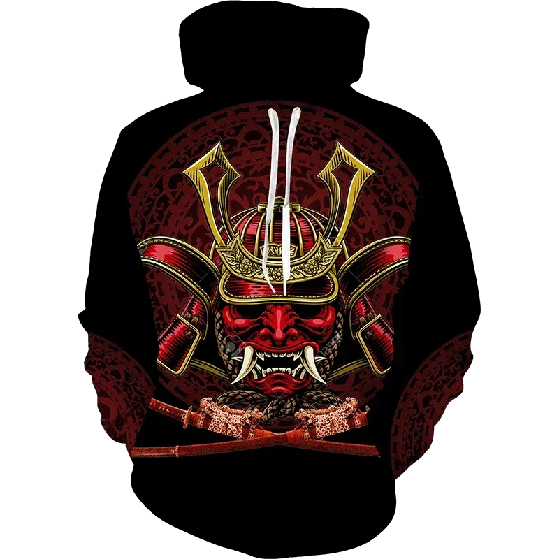 2024 Anime Hoodie 3d Japanese Samurai Sweatshirt Men/Women Fashion Black Hoodies Pullover Autumn And Winter Men's Clothing Tops