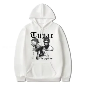 2024 new Male and female rapper 2D Tupac hooded sweatshirt fashionable streetwear Dalian hip-hop costume