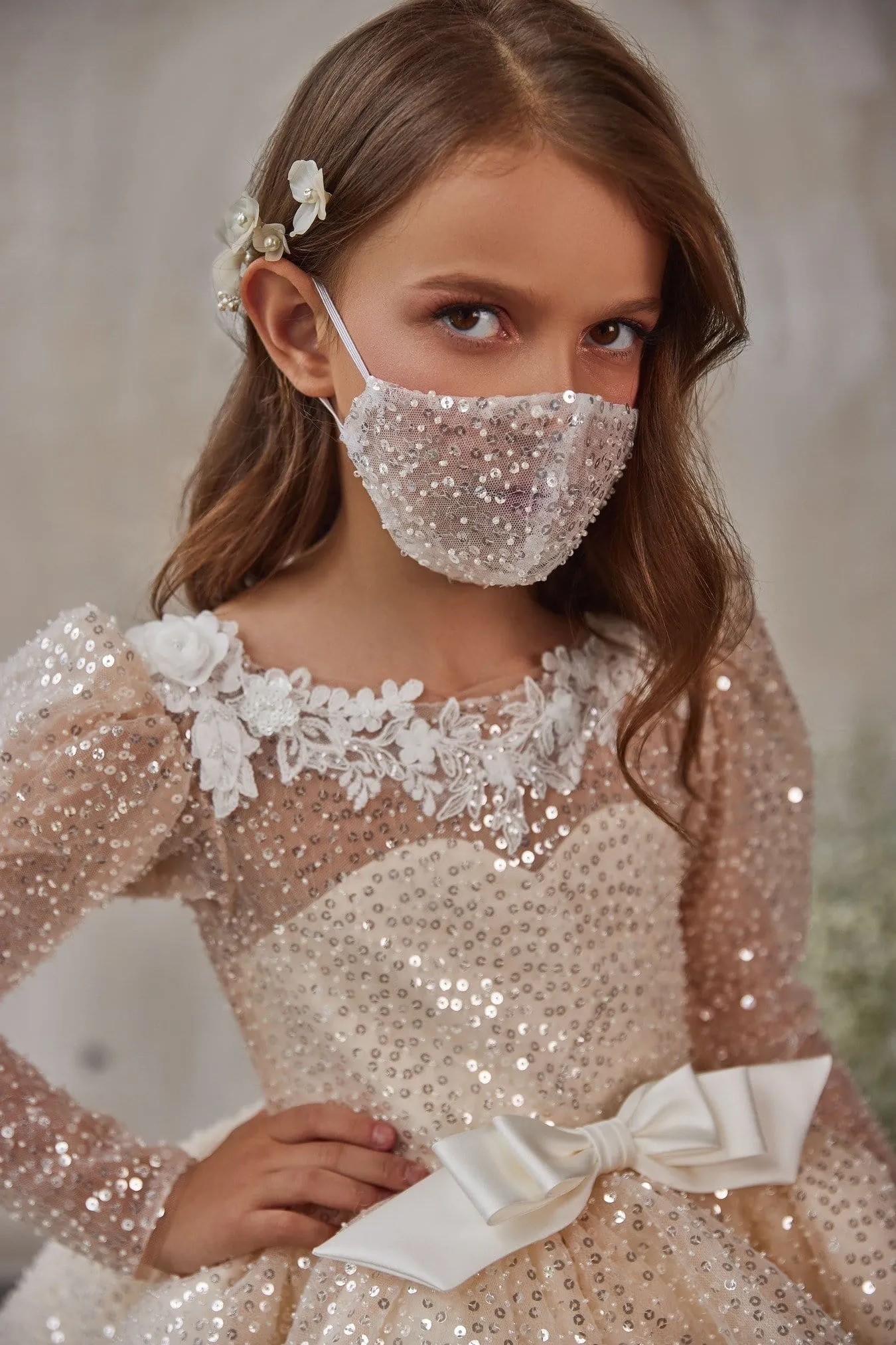 3218 Pink Sequin Sparkly Dress for Girls