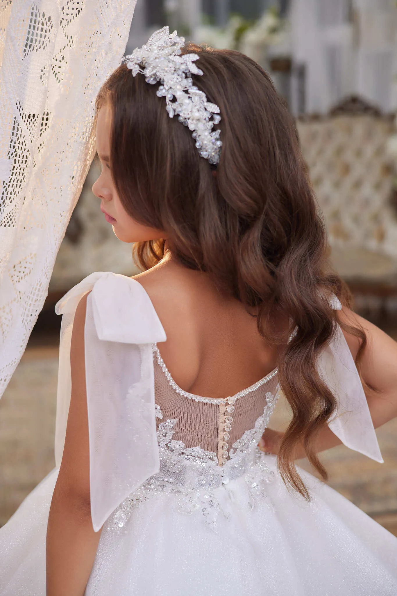 3617 Girls Ruffle Dress