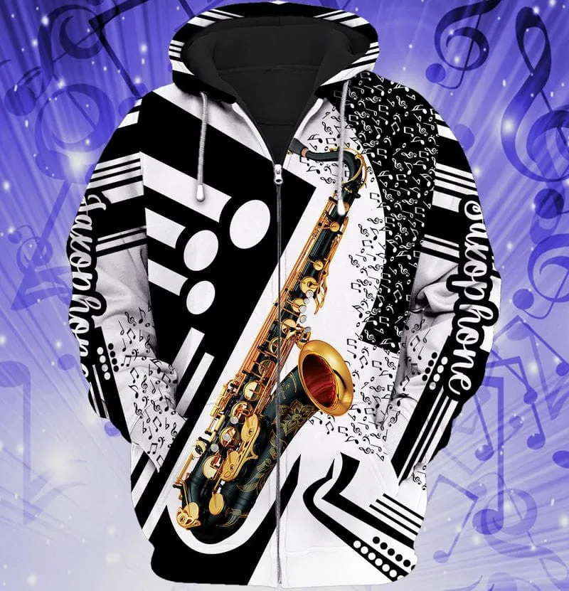 3d Full Print Saxophone 3D Hoodie Tshirt