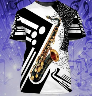 3d Full Print Saxophone 3D Hoodie Tshirt