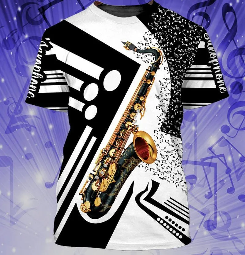 3d Full Print Saxophone 3D Hoodie Tshirt