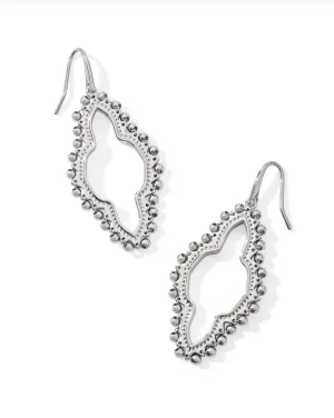 Abbie Beaded Open Frame- Silver Metal