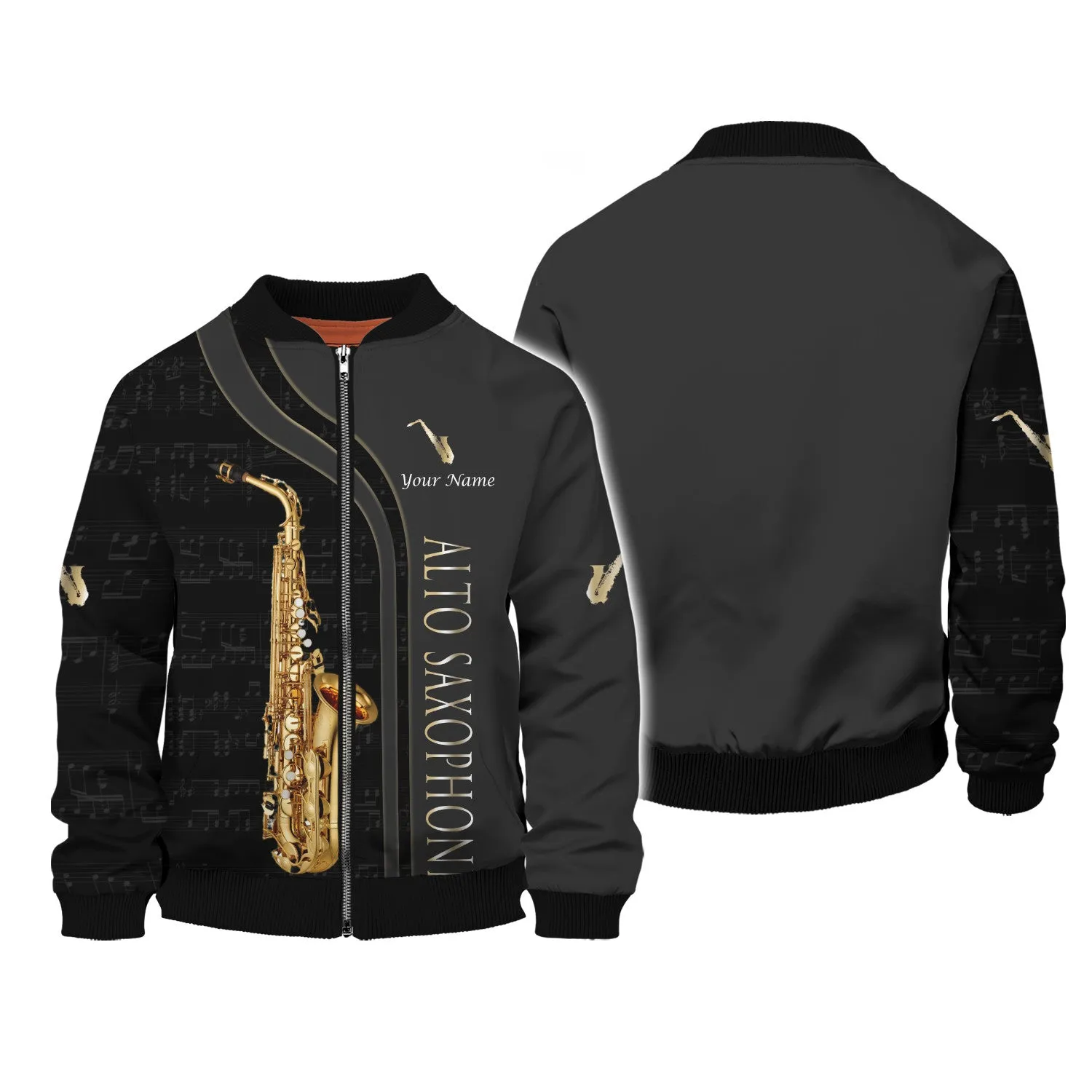 Alto Saxophone Personalized Name 3D Shirts
