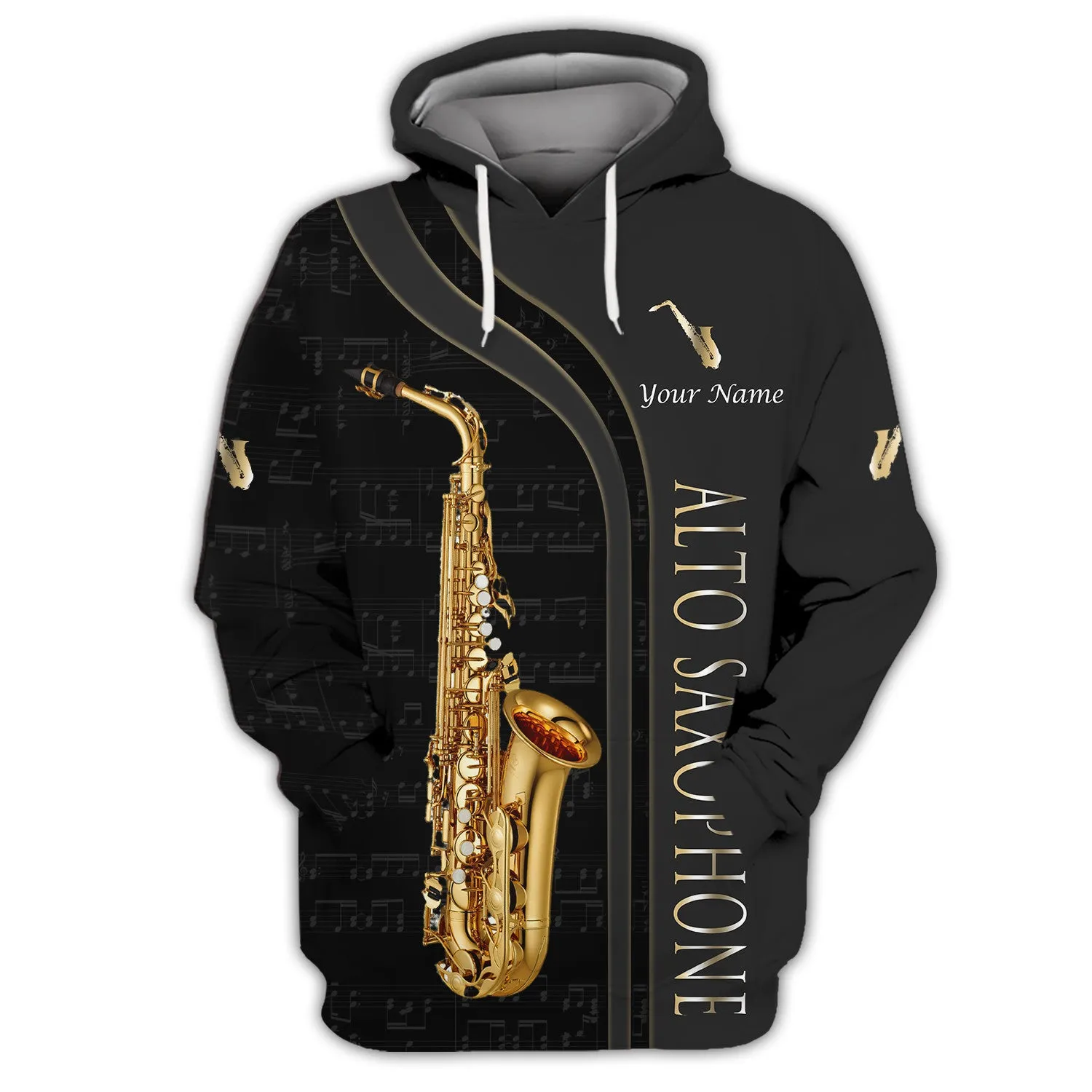Alto Saxophone Personalized Name 3D Shirts