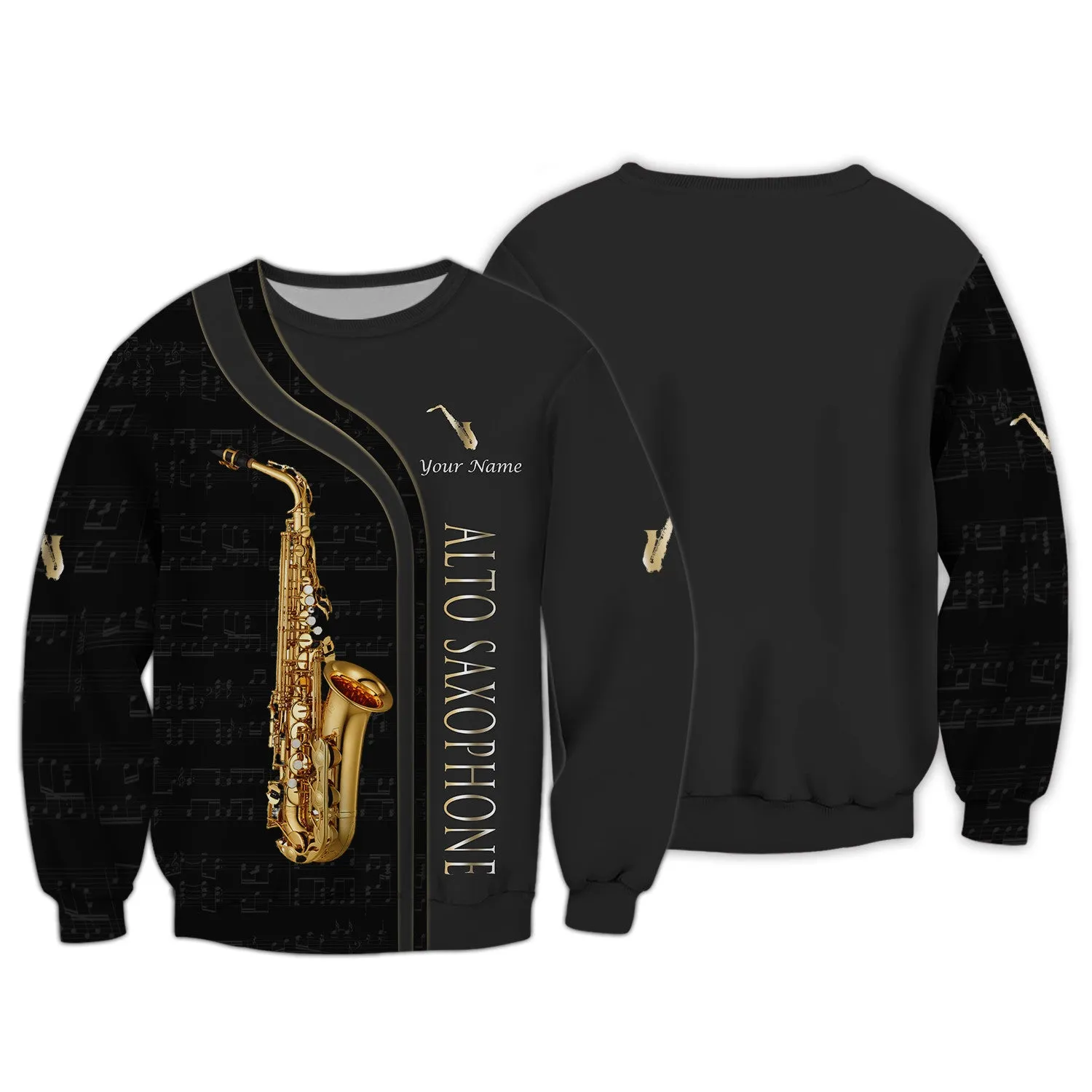 Alto Saxophone Personalized Name 3D Shirts