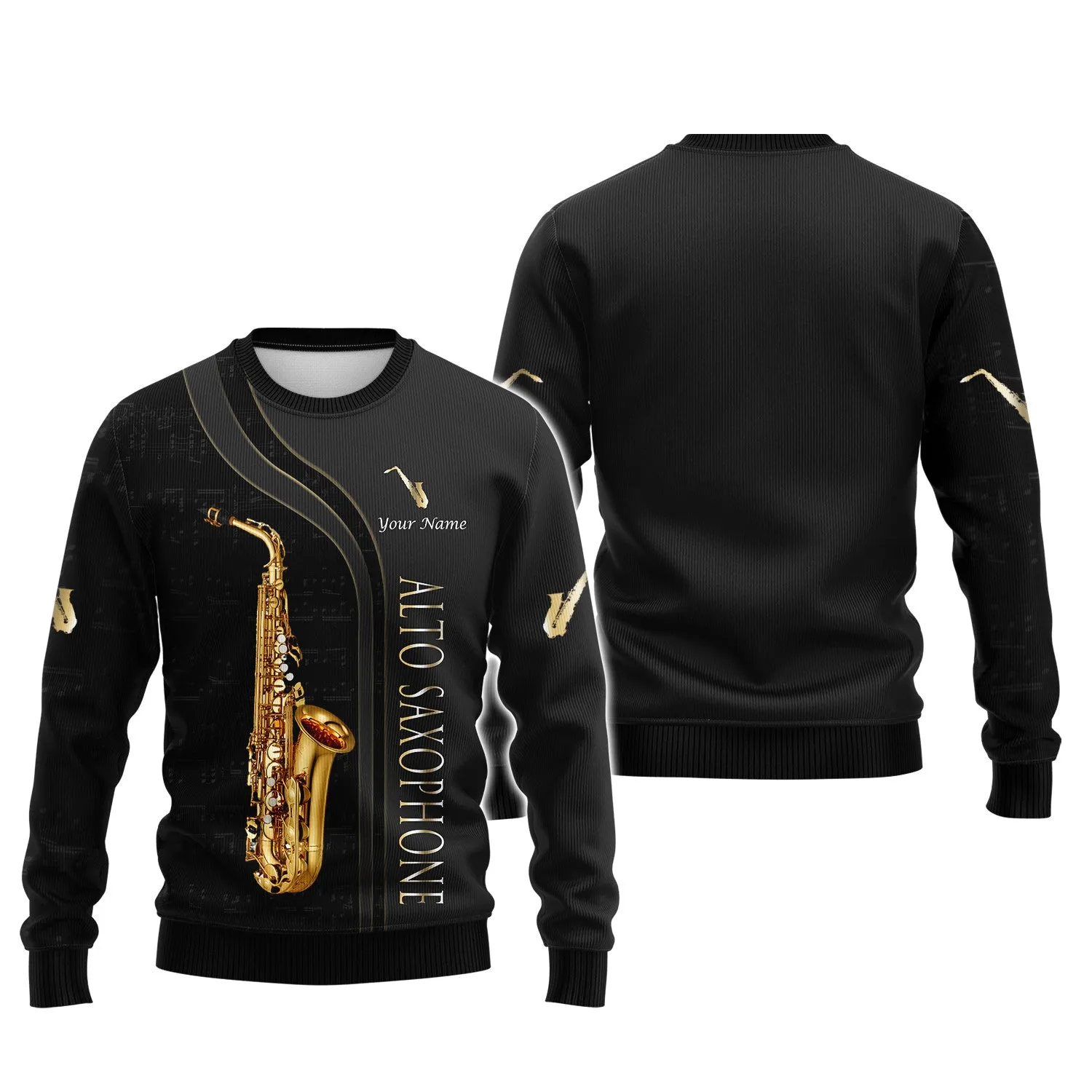 Alto Saxophone Personalized Name 3D Shirts
