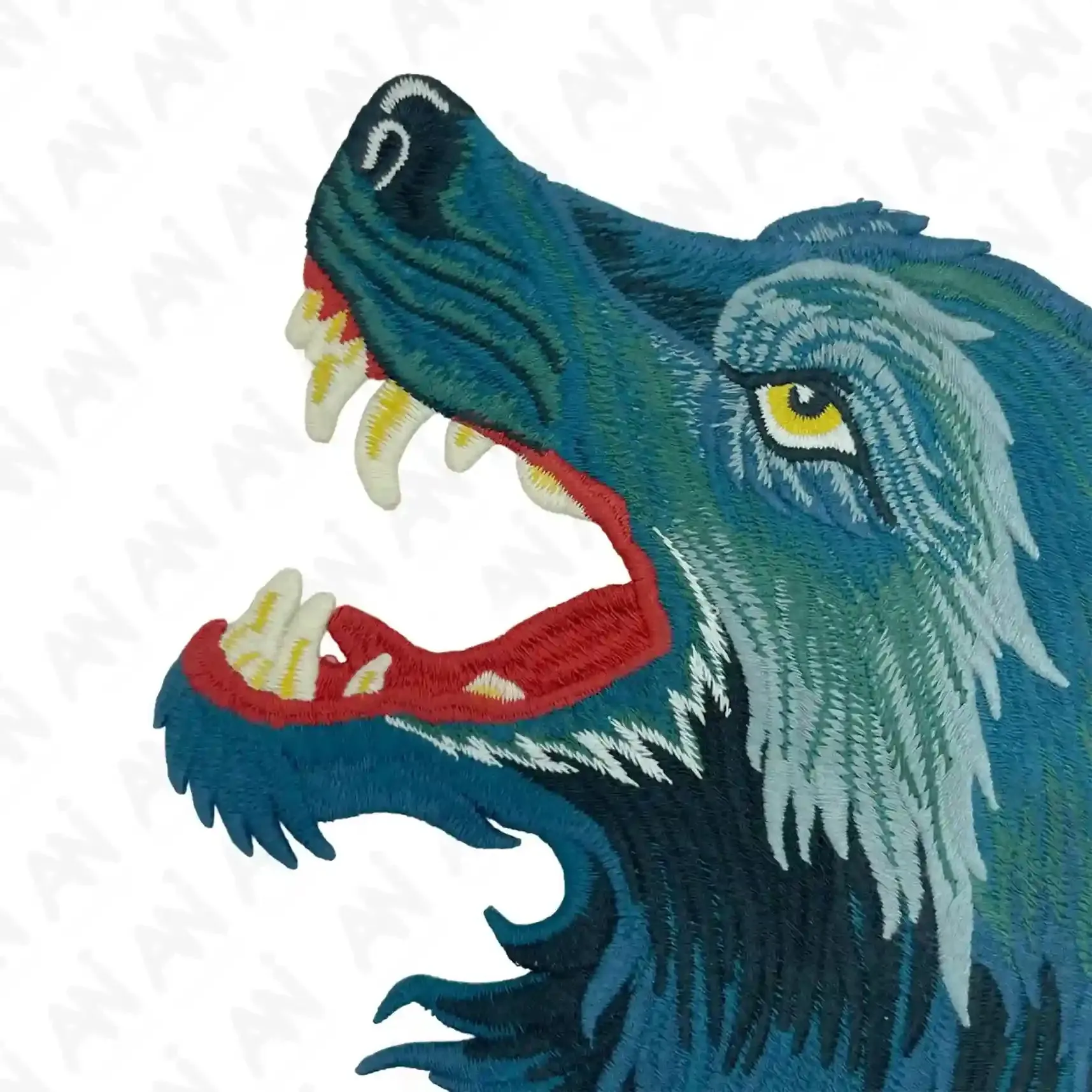 Ani Accessories Embroidery Wolf Clothing Patch for Shirt, Jacket & Denim