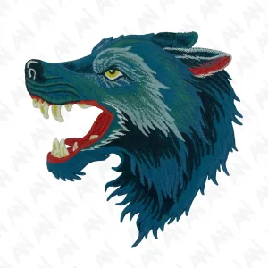 Ani Accessories Embroidery Wolf Clothing Patch for Shirt, Jacket & Denim