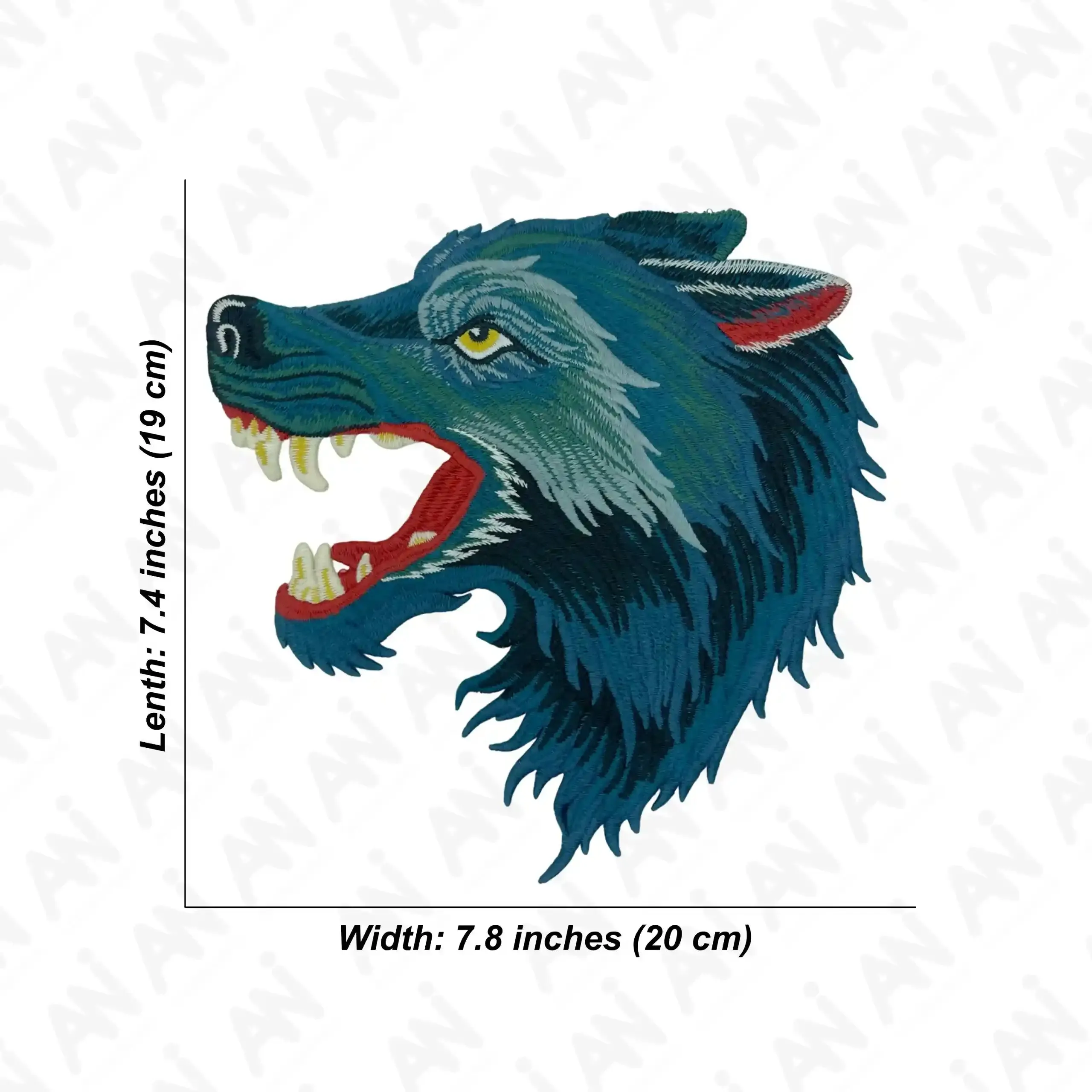 Ani Accessories Embroidery Wolf Clothing Patch for Shirt, Jacket & Denim