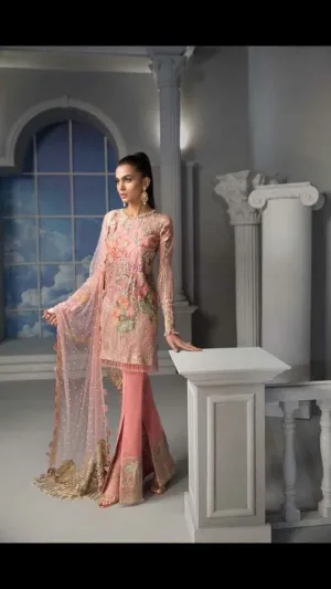 Asian Stylish Dress In Beautiful Short Shirt & Boot Pants Model# C 1745