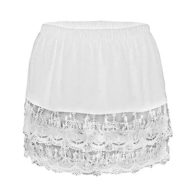 BerryBetty - Spring Outfits New Style Womens Fake Shirts Hem Underskirts Elastic High Waist Split Half Slips Skirts Hoodies Sweaters Extender Hemline