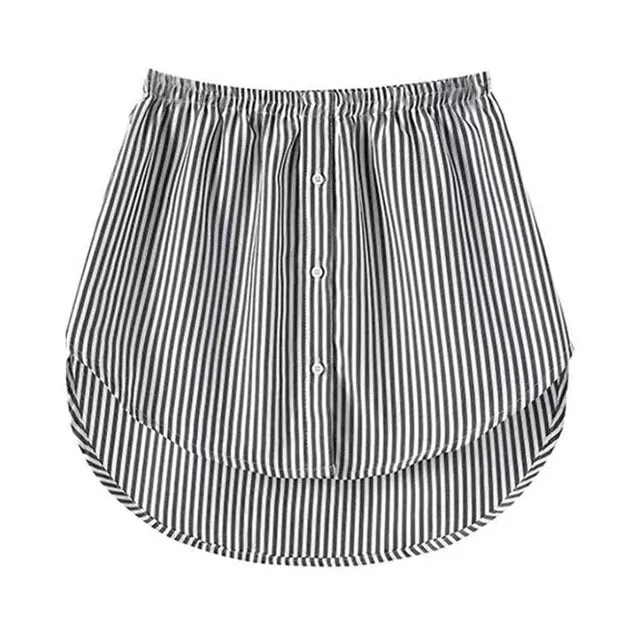 BerryBetty - Spring Outfits New Style Womens Fake Shirts Hem Underskirts Elastic High Waist Split Half Slips Skirts Hoodies Sweaters Extender Hemline