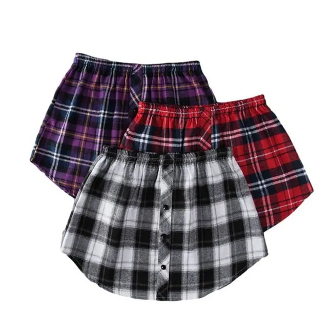 BerryBetty - Spring Outfits New Style Womens Fake Shirts Hem Underskirts Elastic High Waist Split Half Slips Skirts Hoodies Sweaters Extender Hemline