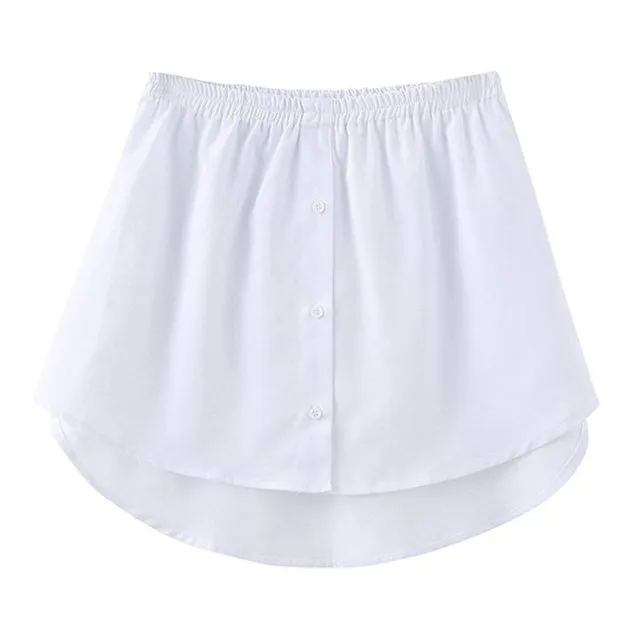 BerryBetty - Spring Outfits New Style Womens Fake Shirts Hem Underskirts Elastic High Waist Split Half Slips Skirts Hoodies Sweaters Extender Hemline