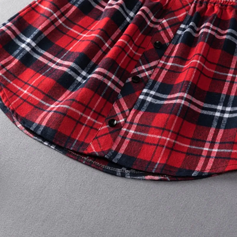 BerryBetty - Spring Outfits New Style Womens Fake Shirts Hem Underskirts Elastic High Waist Split Half Slips Skirts Hoodies Sweaters Extender Hemline