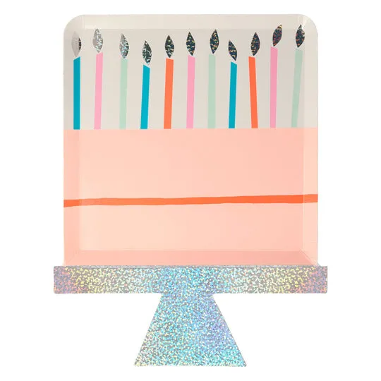 Birthday Cake Plates (x 8)