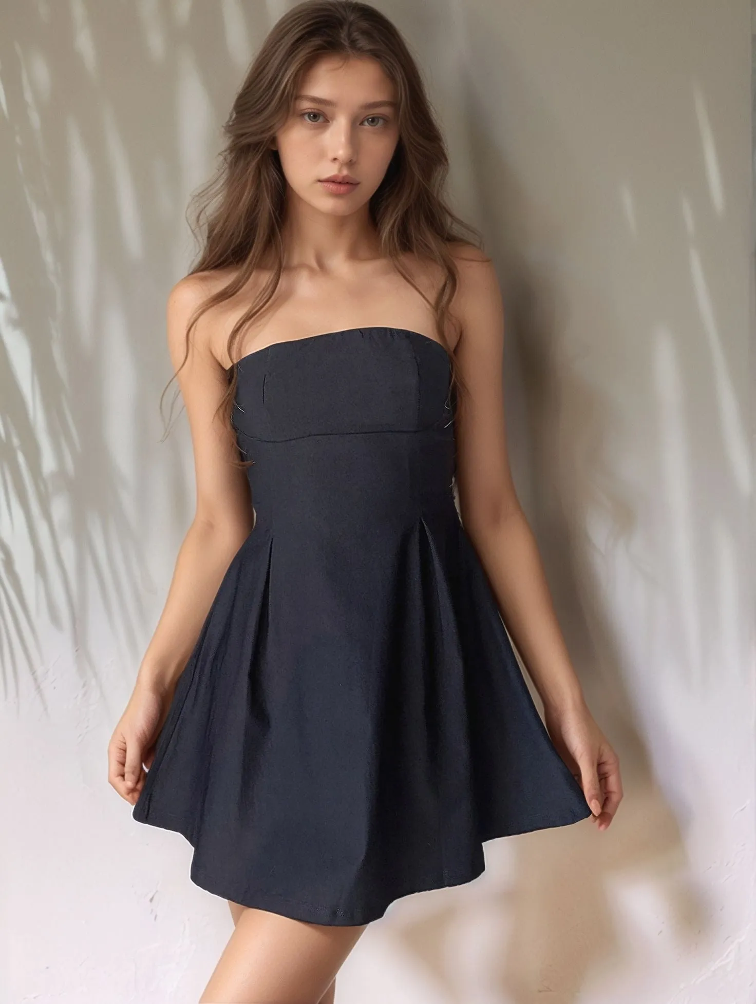 Black Bandeau Mini Dress