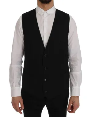 Black STAFF Wool Stretch Vest