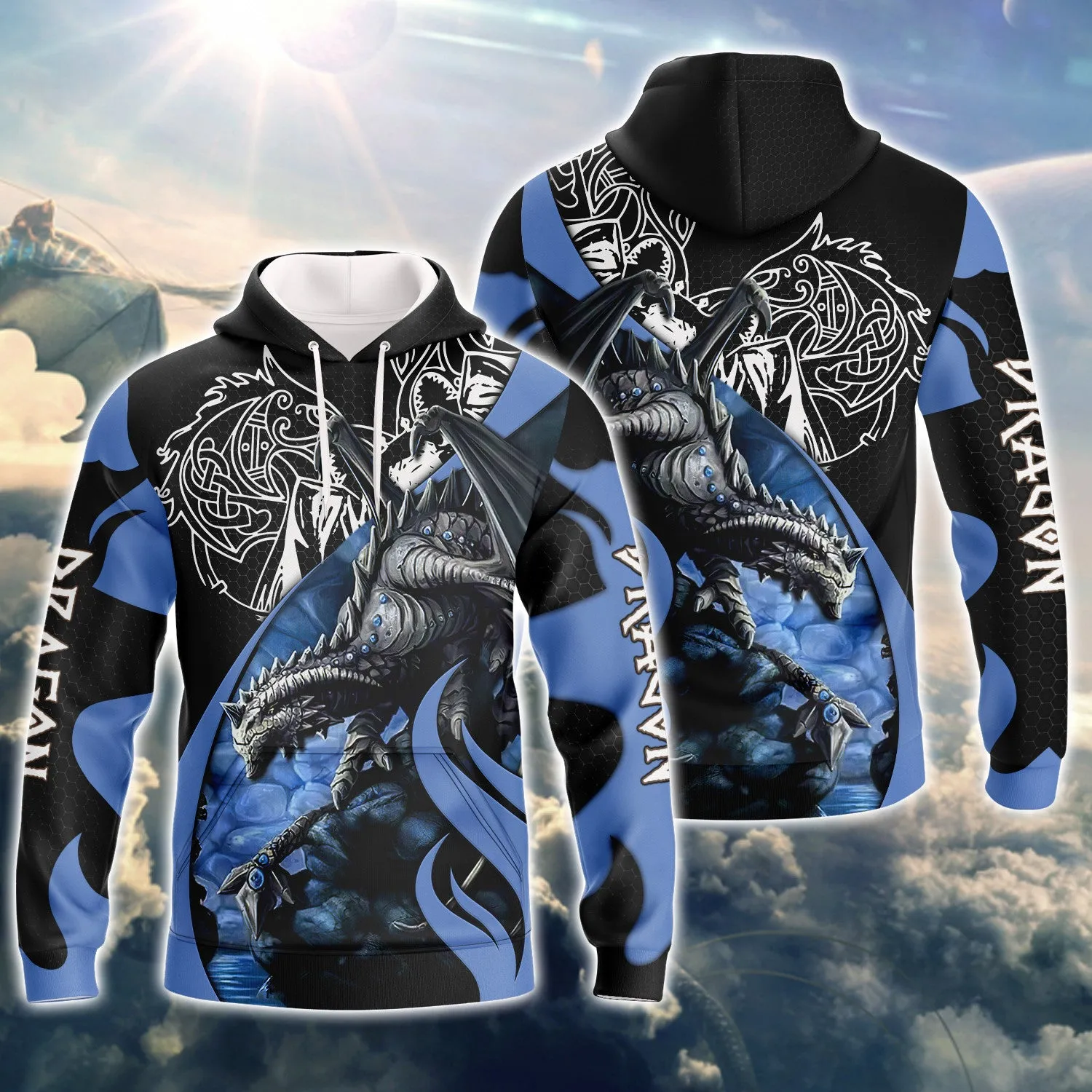 Blue Dragon Tattoo 3D Full Print Shirts