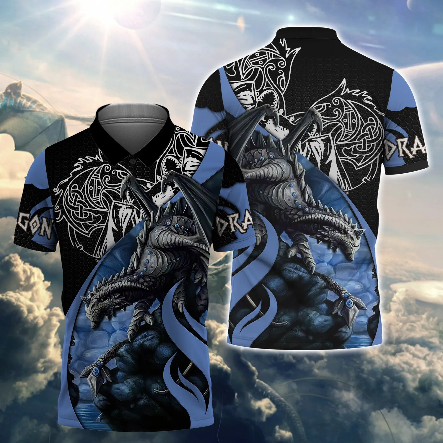 Blue Dragon Tattoo 3D Full Print Shirts