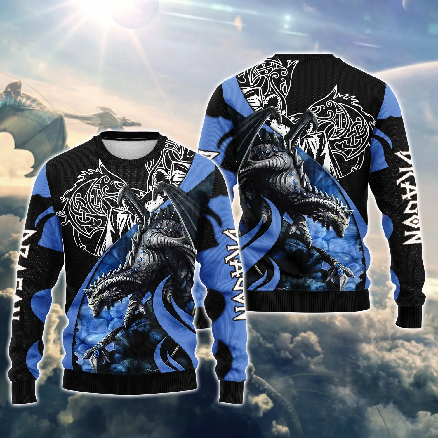 Blue Dragon Tattoo 3D Full Print Shirts