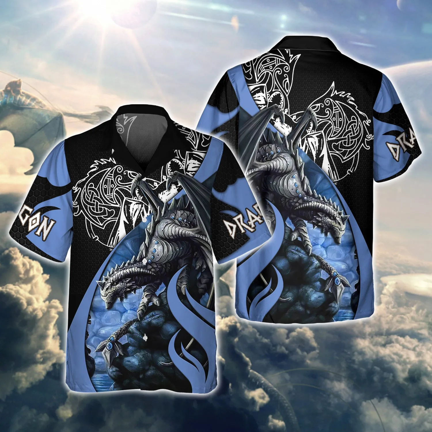 Blue Dragon Tattoo 3D Full Print Shirts