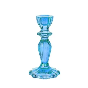 Blue Glass Candlestick