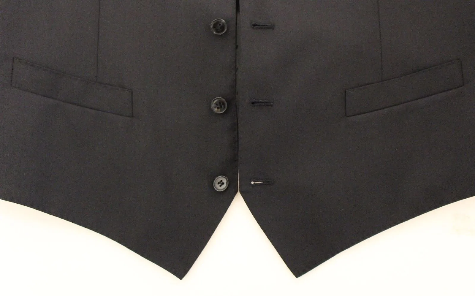 Blue Wool Dress Vest Jacket Blazer