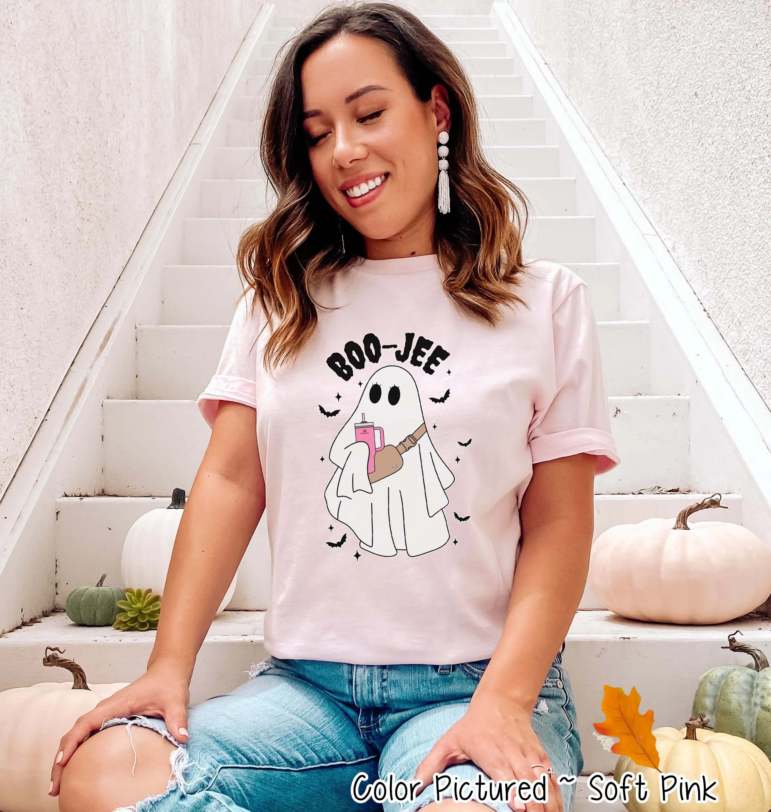 BooJee Ghost Cup and Crossbody Bag Halloween Tee