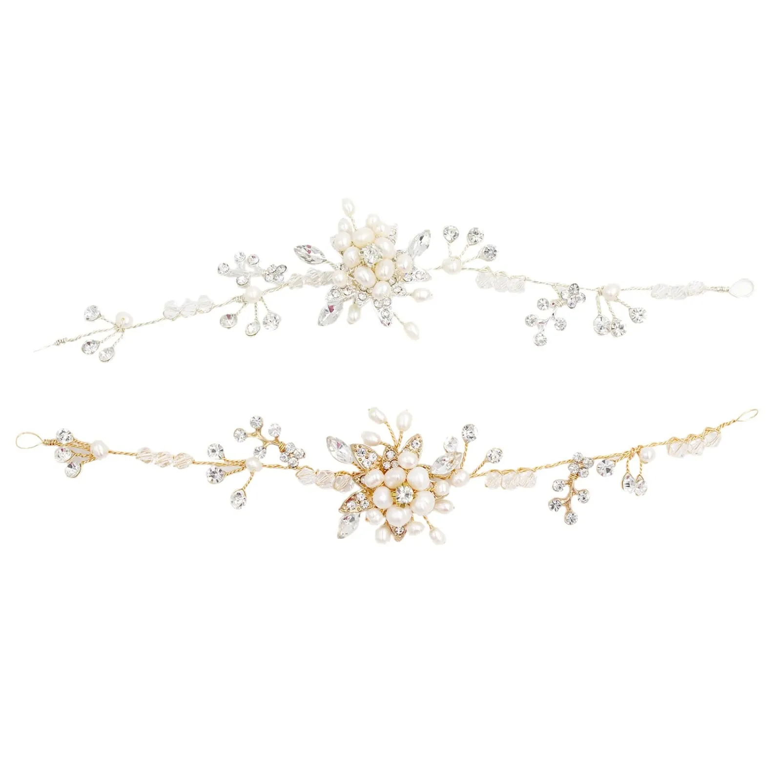 Bridal Pearl Flower Bracelet Crystals Trendy Vintage Simple Wedding Bridesmaid Jewelry