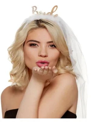 Bride Headband with attached Veil