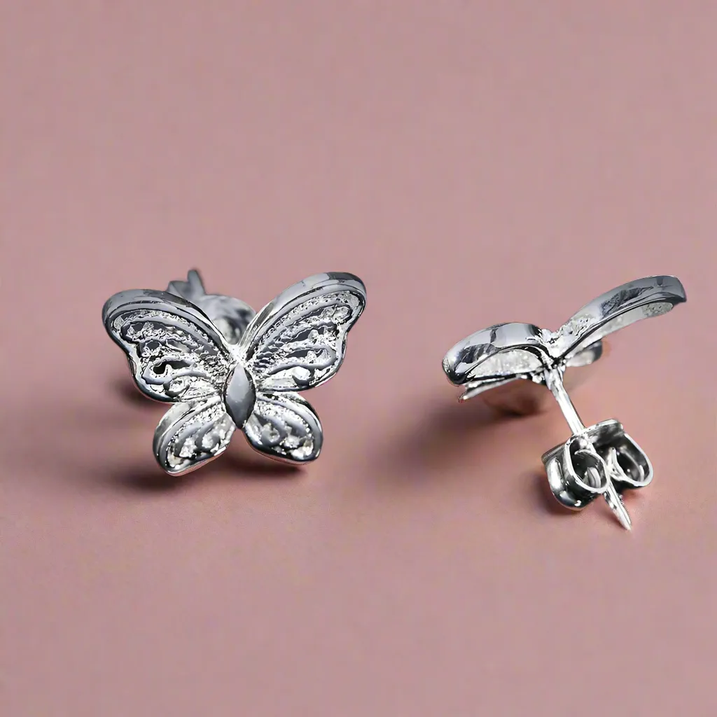 Butterfly Hollow Stud Earrings