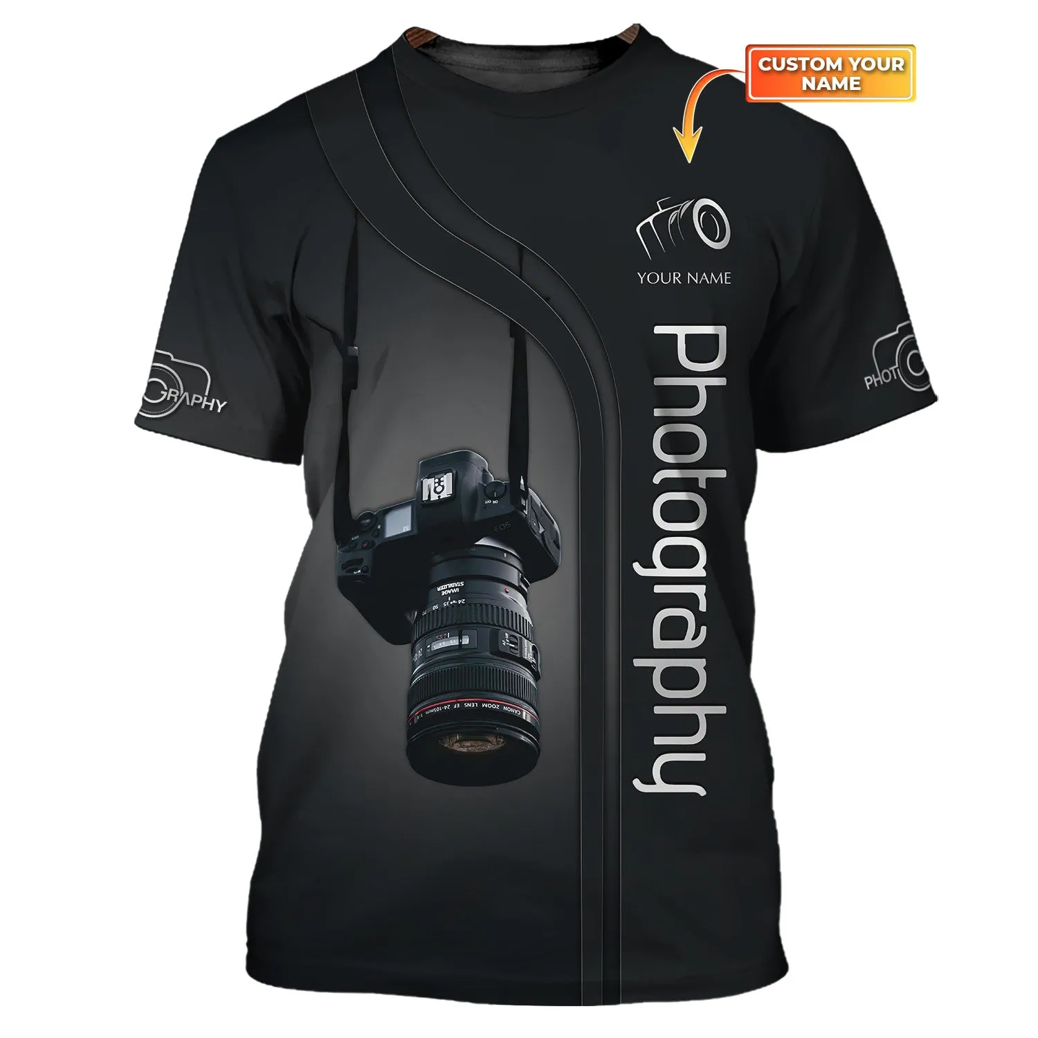 Camera 3D Shirt Photography Tshirt Custom Photographer Shirts