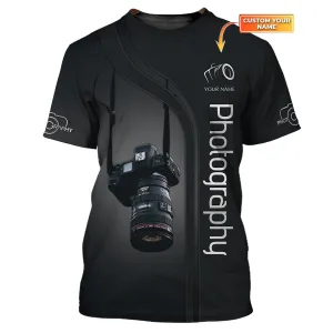 Camera 3D Shirt Photography Tshirt Custom Photographer Shirts