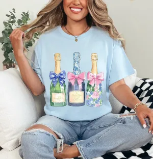 Champagne Trio Tee / Bella or Comfort Colors Brand/ Group Shirts/ Bachelorette Trip Shirts / Multiple Colors