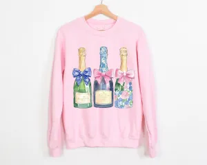 Champagne Trio Tee / Bella or Comfort Colors Brand/ Group Sweatshirts/ Bachelorette Trip Shirts / Multiple Colors