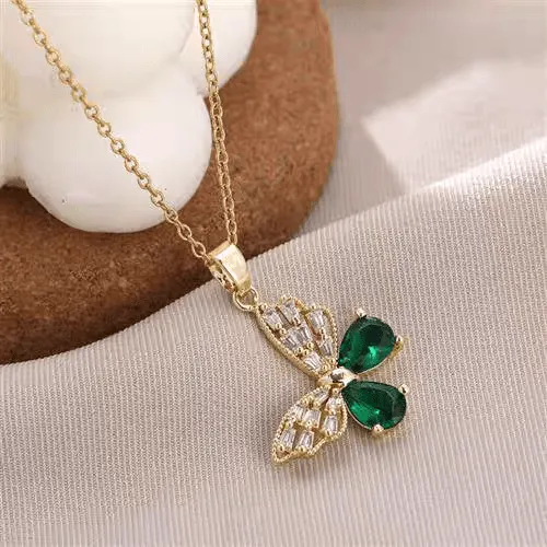 Chic Colorful Butterfly Pendant Necklace