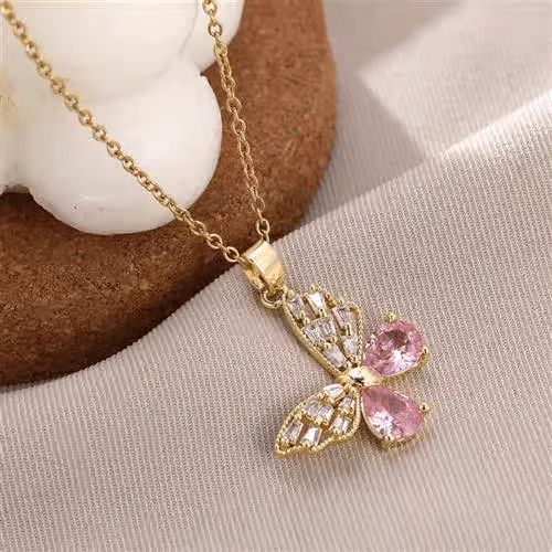 Chic Colorful Butterfly Pendant Necklace