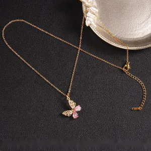 Chic Colorful Butterfly Pendant Necklace