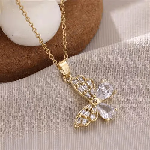 Chic Colorful Butterfly Pendant Necklace