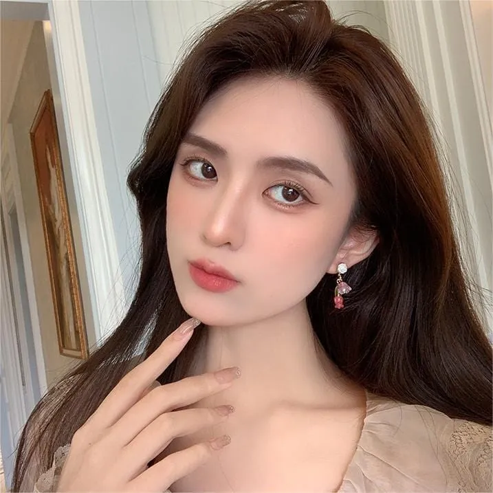 Chic Dangling Rose Earrings